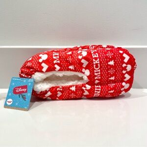 🟡2/$30 NEW Disney Mickey & Minnie Mouse Snuggle Toes Slipper Socks (size S/M)